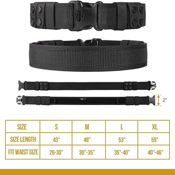 VISMIX Tactical Duty Belt 2" Police Security Heavy Nylon Law Enforcement New - Picture 4 of 8